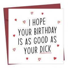 1 张送给男朋友的生日贺卡 - 送给丈夫的搞笑礼物 - 送给他 - 送给伴侣 - 送给情侣 - 带信封的男士淘气生日贺卡，圣诞节 - 彩色 - 查看 1