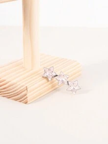 1pc Star Hair Clip Y2k Pentagram Hairpin For Women, 2023 New Hair Side Clip For Bangs And Forehead, Headwear - Multicolor - View 3