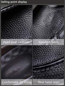 Giày da mới 2024 Giày da thật đế mềm công sở & thường ngày cho người trung niên và người cao tuổi - màu đen - Xem 5