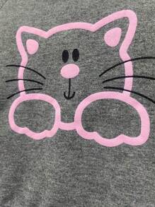 Conjunto Niña Suéter Gato Pantalón - Gris Oscuro - Ver 3
