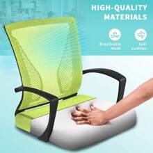 Furmax 1pc Office Chair Swivel Lumbar Support Desk Chair With Armrest , Computer Ergonomic Mesh Chair - Lime Green - View 5