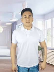 Men Polo Shirts - 白色 - 查看 2