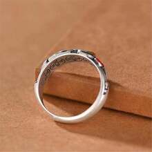 1pc Cloisonne Colored Five Emperors Coin Ring, Unisex, Vintage National Style, Adjustable, Suitable For Daily Wear - Enamel Five Emperors Coin Ring - View 3