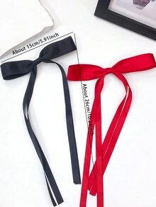 1 Bow Decorated Women's Hair Accessory Clip With Silk Ribbon Ponytail Design Suitable For Women, Girls, Children, And Teenagers - Multicolor - View 6