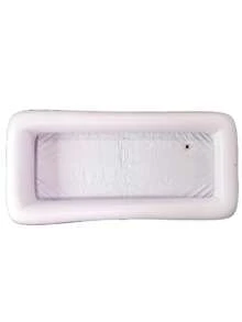 1個充氣式食品服務台,非常適合燒烤,野餐和泳池派對,內附冰塊和排水塞,讓您的食物和飲料保持冷鮮 - 白色 - 查看 3