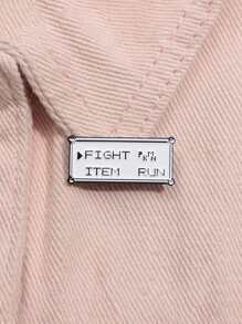 '戰鬥物品跑'字母造型卡通胸針1個,適合男女日常佩戴 - 字母 - 查看 4