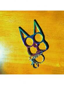 Cute Cat Keychain Hanging Buckle Car Hanging Buckle For Men Women Fashion Backpack Ornament Outdoor Backpack Charm Keychain - Mint Blue - View 6