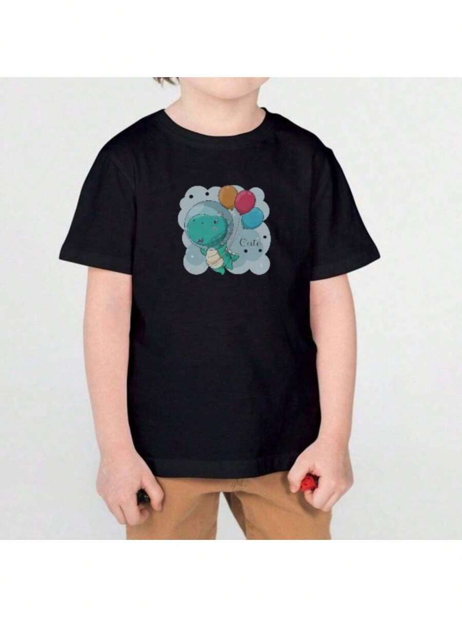 Young Boys T-Shirts - 黑色 - 查看 1
