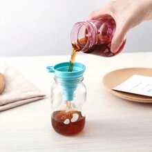 1pc Random Color Foldable Silicone Funnel Multi-Caliber Suitable For Kitchen Supplies Oil Honey Funnel Kitchen Utensils - Random - View 2