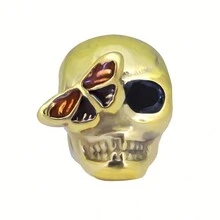 1入不鏽鋼復古骷顱形珠子,可用於diy手鏈、項鏈,是豪華珠寶禮物 - A - 查看 3