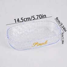 1pc Self Adhesive Double Layer Drain Soap Dish, Creative Design - Gray Brown - View 10