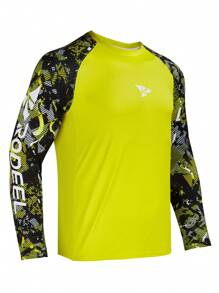 RODEEL Long Sleeve Shirts Men UPF 50+ Sun UV Protection Lightweight Quick Dry Moisture Wicking Breathable Cooling Athletic Activewear For Outdoor Hiking Camping Running Biking Fishing Boating Construction Landscaping Sport Gym Workout, Holiday Gift - Màu vàng - Xem 1