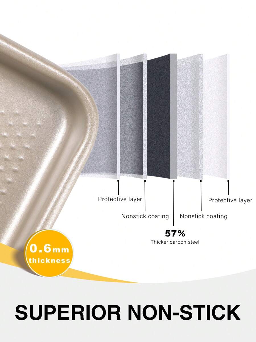 Jelly Roll Pan 15x10 - HONGBAKE Commercial Cookie Sheets For Baking