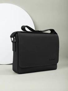 Bolso bandolera clásico sólido, elegante y simple para hombres, bolso de hombro de gran capacidad para viajes, trayectos diarios, bolso mensajero para estudiantes Bolso bandolera, bolso de hombro, bolso de viaje, para salidas, regalos para novio, negocios, trayecto al trabajo, oficina Gran capacidad, bolso universitario portátil, regalos del Día del Padre, verano, papá, principiante, para libros, regreso a la escuela, multifuncional, dormitorio, universidad, Halloween, regalos para hombres, Navidad, bolso escolar, bolso de estudiante, bolso de libros - Negro - Ver 3