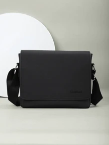 Bolso bandolera clásico sólido, elegante y simple para hombres, bolso de hombro de gran capacidad para viajes, trayectos diarios, bolso mensajero para estudiantes Bolso bandolera, bolso de hombro, bolso de viaje, para salidas, regalos para novio, negocios, trayecto al trabajo, oficina Gran capacidad, bolso universitario portátil, regalos del Día del Padre, verano, papá, principiante, para libros, regreso a la escuela, multifuncional, dormitorio, universidad, Halloween, regalos para hombres, Navidad, bolso escolar, bolso de estudiante, bolso de libros - Negro - Ver 2