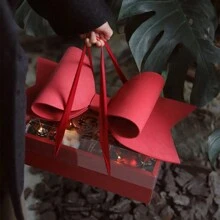 1 件，圣诞礼品包装盒蝴蝶结水果花盒透明 GfBxRoseFlwrBxFrsFlowerCakBox，小型企业用品，包装盒，婚礼装饰，婚礼，礼品盒，婚礼用品，婚礼宾客回礼，礼品盒，婚礼招待会装饰，圣诞节 - 彩色 - 查看 9