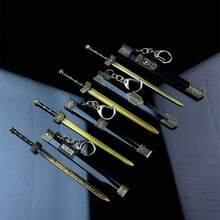 1入角色扮演道具,古代武器,刀子,迷你刀,共7種風格,長度12cm,可用作遊戲室玩具,適合收藏和節日禮物。 - 如意劍 - 查看 4