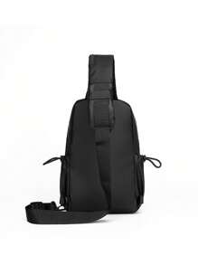 Fashionable Simple Versatile Crossbody Bag With Large Capacity For Men, Suitable For Outings, Commuting, Sports And Leisure - Black - View 6