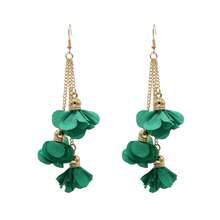 博霍風流蕾絲耳環女款蕾絲耳環三層長耳墜陳述時尚派對珠寶配件