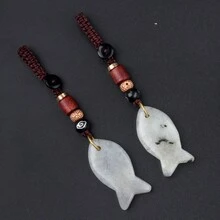 2入組/套晶瑪瑙繩編小魚鑰匙扣,迷人的包飾珠寶配件 - 均碼 - 查看 20