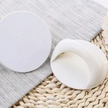 1 Piece Of Minimalist Perforated Plastic Handle, Window, Door Handle, Wardrobe, Cabinet, Drawer, Adhesive Handle - White - View 4