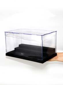 1 件防尘积木展示盒兼容迷你颗粒成人积木玩具房间装饰 - 黑色 - 查看 2