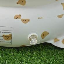 Inflatable Baby Chair Sofa Children Puff Soft Portable Bumper Bath Chairs PVC Multi-Function Seat Practice Sitting Bath Stool - Bear - View 8