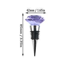 2 Customized Purple Crystal Diamond Wine Stoppers Wedding Dration Elegant Birthday Gift Crystal Diamond Shape  Friendly Drink Stopper Champagne Stopper - Purple - View 3