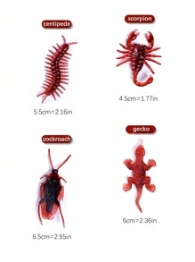 20pcs/50pcs/100pcs Imitation Cockroach, Scorpion, Gecko, Centipede, Gadget Toys For Prank, Scare And Gift, Creative Gift, Prank Toy - Simulation Cockroach Scorpion Gecko Centipede - View 3