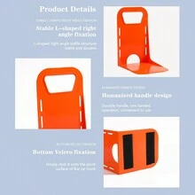 1入車用固定支撐架,行李廂收納箱固定板,自黏式防滑防傾斜固定板,直角防傾斜保護板 - 灰色 - 查看 8