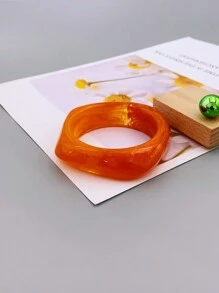 1 Pieza Brazalete De Acrílico Exagerado Con Patrón De Mármol De Estilo Europeo Y Americano Adecuado Para Usar Diariamente En Mujeres Y En Fiestas De Baile