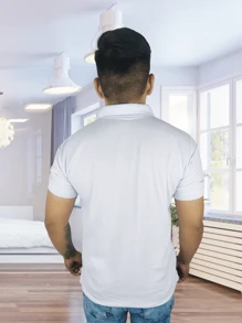 Men Polo Shirts - 白色 - 查看 3