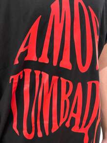 Camiseta Amor Tumbado - Negro - Ver 3