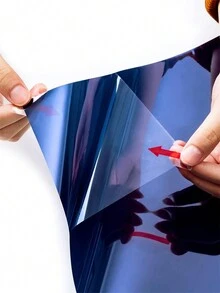 One Way Window Film Daytime Privacy Mirror Effect Reflective Window Tint For Home Self Adhesive UV Sun Blocking Heat Control Glass Door Films Blue Silver - Silver - View 3