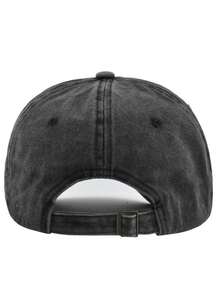 1pc Unisex Y2k Style [Whiskey] Heat Transfer Sticker Outdoor Sports And Leisure Sunscreen Washed Baseball Cap, Suitable For Daily And Party Wear - Grey - View 5