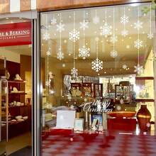 1 件雪花靜電貼紙適用於場景佈置、商場櫥窗裝飾、節慶裝飾 - 白色 - 查看 3