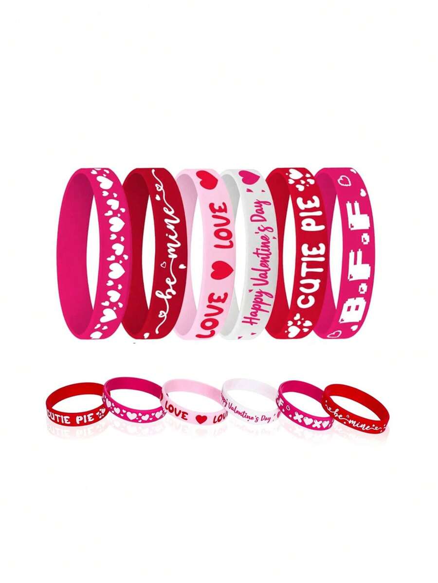 8 件性别揭示派对手链 - 彩色 - 查看 1