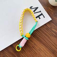 1入組情侶通用鑰匙扣,情人節禮物,編織有彈性的鑰匙扣,多功能手腕鑰匙扣,可連接手機,便攜式汽車鑰匙扣,全季度通用的包、腰部鑰匙扣 - 彩色 - 查看 16