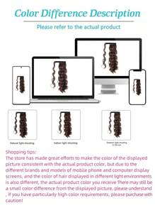 棕色捲髮假髮,合成纖維女士馬尾假髮