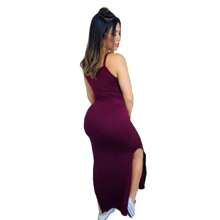 Women Dresses - 紅木色 - 查看 2