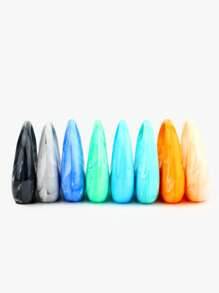 Fashionable Multicolor Acrylic Handbag With Water Ripple Design - Mint Green - View 2