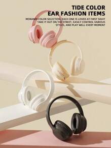 新款深度降噪耳机，超强吸耳，全包耳，电竞游戏耳机，可折叠插卡耳机，男女最佳礼物