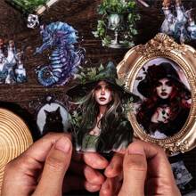 Gothic  Series Gothic-Style Scrapbook Material Collage, 20 Sheets/Pack - White - View 5