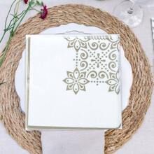 20pcs Vintage Pattern Disposable Paper Napkins, Great For Festival Party Table Decoration - Multicolor - View 1