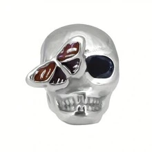 1入不鏽鋼復古骷顱形珠子,可用於diy手鏈、項鏈,是豪華珠寶禮物 - A - 查看 7