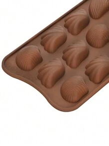 1入組矽膠糖漿模具巧克力模,可製作各種形狀的食品,高溫耐性,適用於制作果糖食品 - 咖啡色貝殼款 - 查看 4