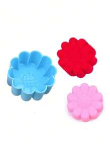 6 Or 12 Silicone Cupcake Muffin Cake Molds Colorful Shapes 7 X 4.5 X 3.5 Cm - 彩色 - 查看 5