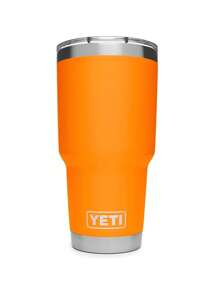 Y E T I 30oz colores de tapa de iman Peso de 400grs QR Vaso termo Metalico para bebida caliente o fria camping trabajo Yeti Vaso de acero inoxidable, aislado al vacío con tapa MagSlider - Naranja - Ver 2