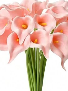 1pc Miniature Pu Calla Lily Artificial Flower For Home Decoration, Photography Prop - Pink - View 5