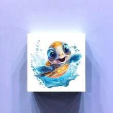 1pc 5d Adorable Turtle Pattern Diamond Painting Kit, Suitable For Beginners, Art Gift Diy Diamond Embroidery Mosaic Handmade Home Decor Artwork - Multicolor - View 4